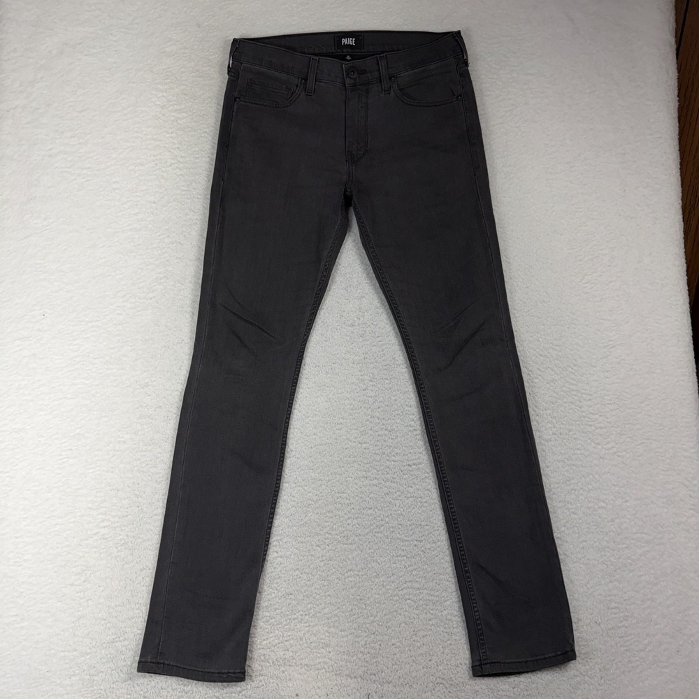 Paige Jeans Mens 31 (32x31.5) Gray Lennox Slim Fit Grunge Denim Stretch Office